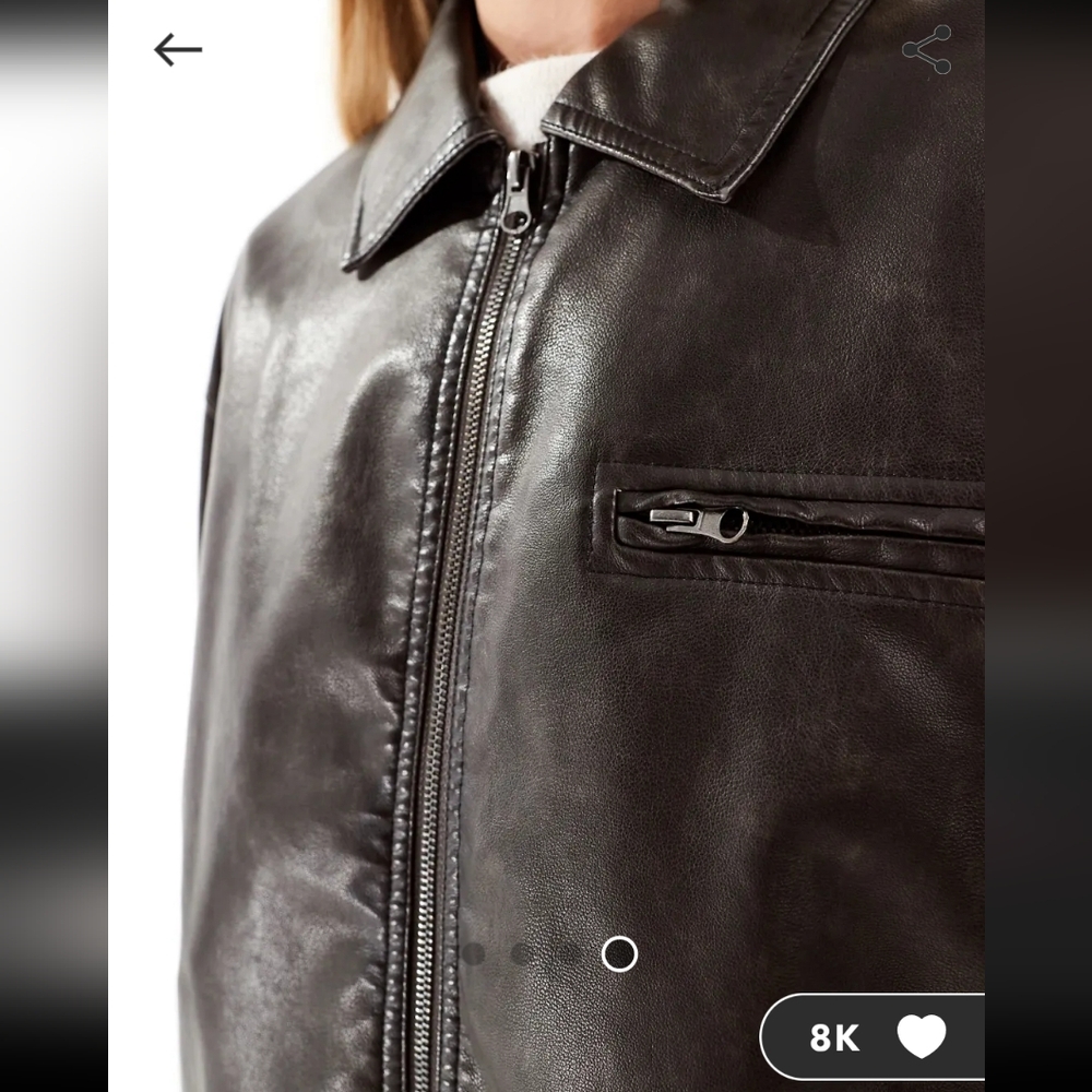 Oversized Leather Jacket